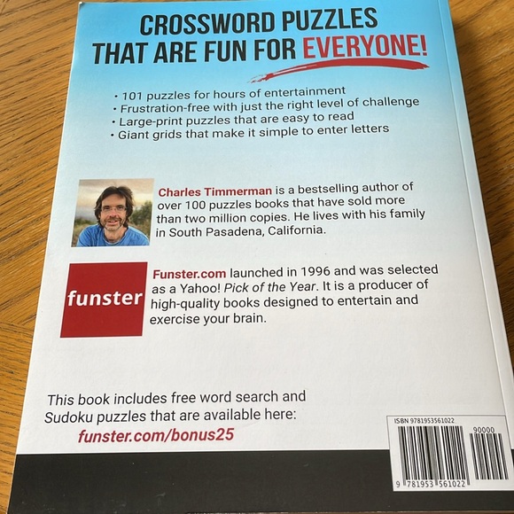 Funster 100+ Large Print Easy Crossword Puzzles - Picture 2 of 5